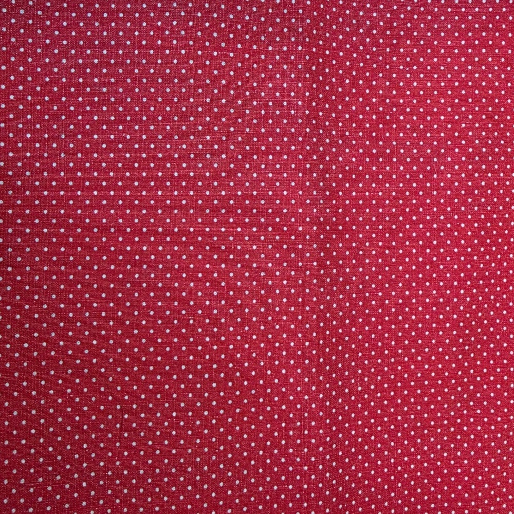 Fabric Red White Polka Dot Cotton Quilting 44in x 1yd